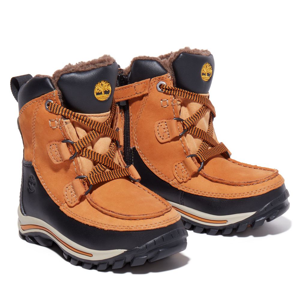 Timberland Kids Snow Boots Toddler Chillberg Waterproof - Brown/Black - India ZM0529416